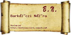 Barkóczi Nóra névjegykártya
